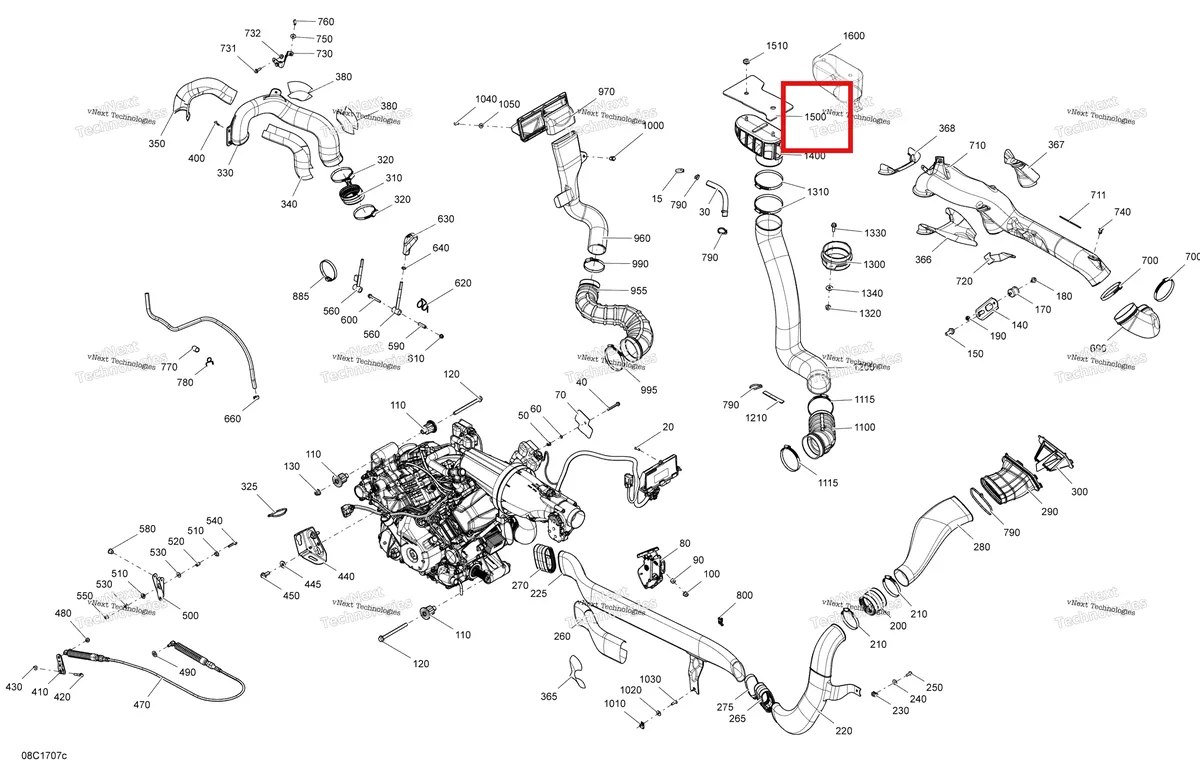 Деталь 707001741 на схеме узла 2017 Can-Am Maverick Engine - Turbo