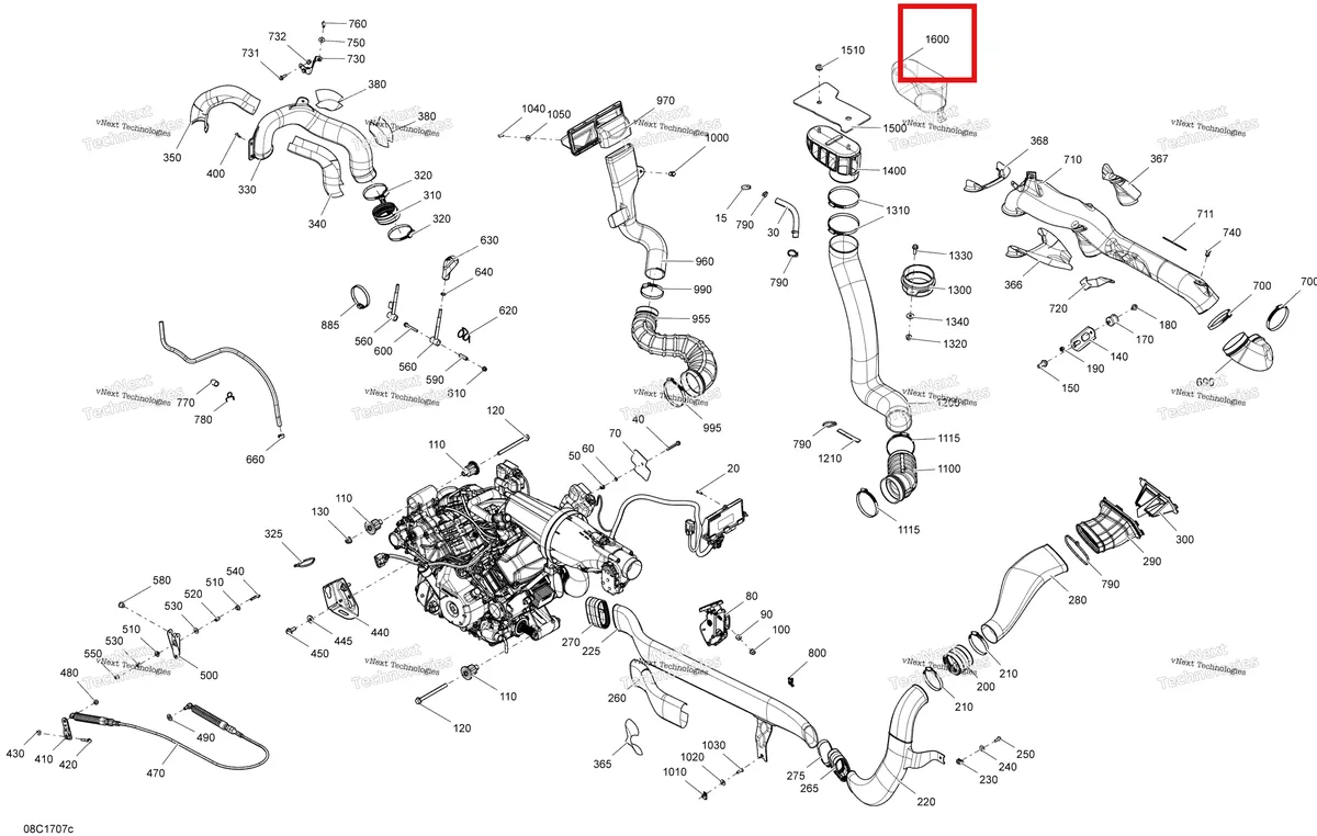 Деталь 707001742 на схеме узла 2017 Can-Am Maverick Engine - Turbo