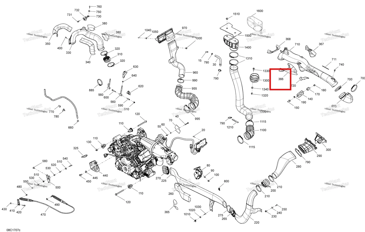 Деталь 707001745 на схеме узла 2017 Can-Am Maverick Engine - Turbo