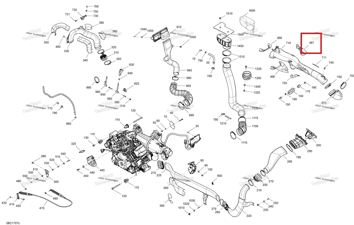 Деталь 707001746 на схеме узла 2017 Can-Am Maverick Engine - Turbo
