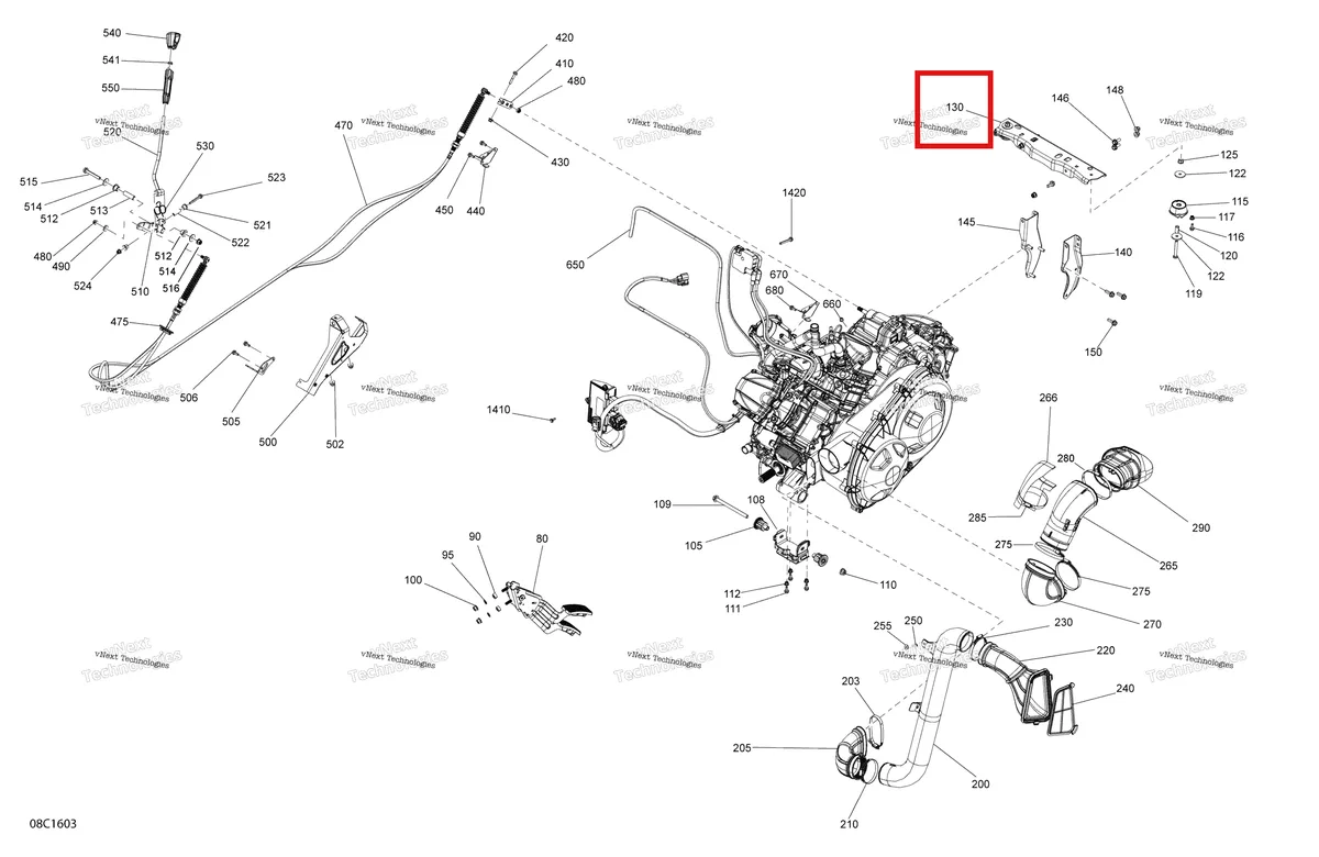 Деталь 707001751 на схеме узла 2016 Can-Am TRAXTER HD8 Engine And Engine Support