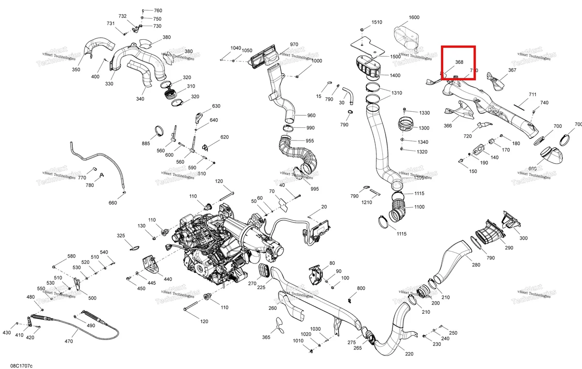 Деталь 707001752 на схеме узла 2017 Can-Am Maverick Engine - Turbo