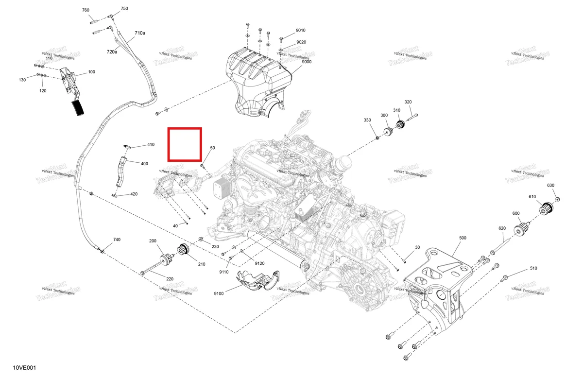 Деталь 707001803 на схеме узла 2025 Can-Am Maverick R - 996NT - BASE - 9BSC - Catalyst Gray - 77