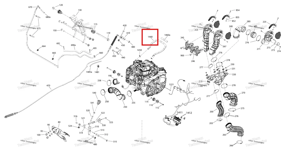 Деталь 707001931 на схеме узла 2019 Can-Am Maverick Turbo Engine - Turbo - Package Xmr