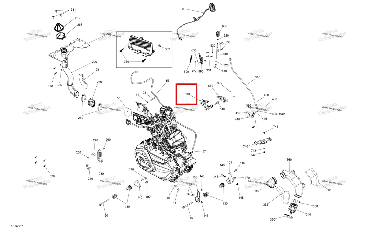Деталь 707001955 на схеме узла 2021 Can-Am Outlander 570 EFI - XU - CE Engine - System
