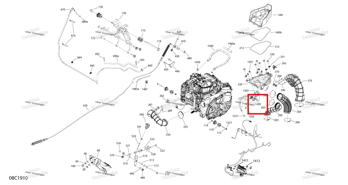 Деталь 707001981 на схеме узла 2019 Can-Am Maverick Turbo Engine - Except Package Xmr