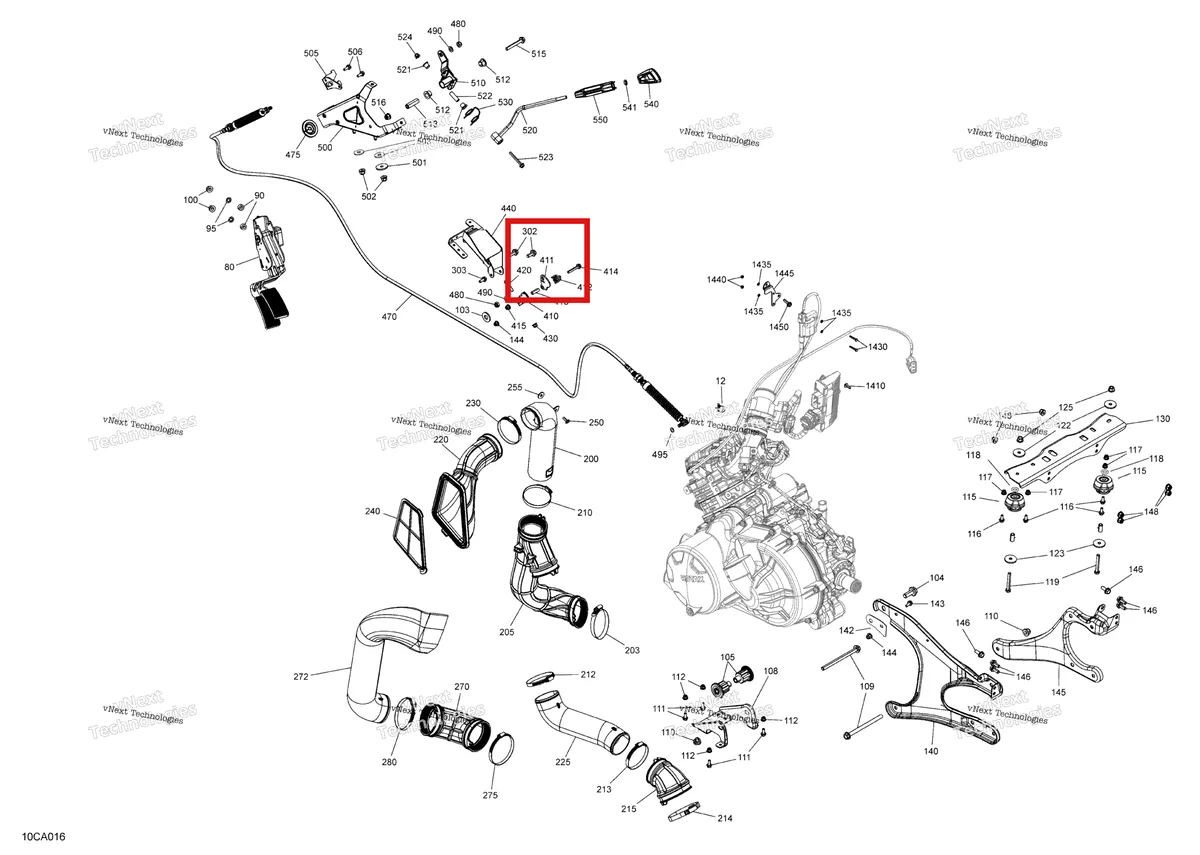 Деталь 707001988 на схеме узла 2021 Can-Am Defender HD5 - BASE DPS Engine - System