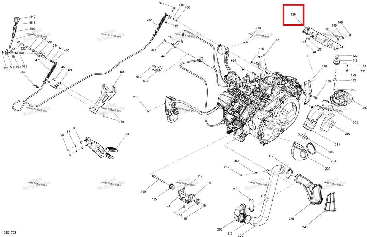 Деталь 707002007 на схеме узла 2017 Can-Am Traxter MAX Engine - All Models