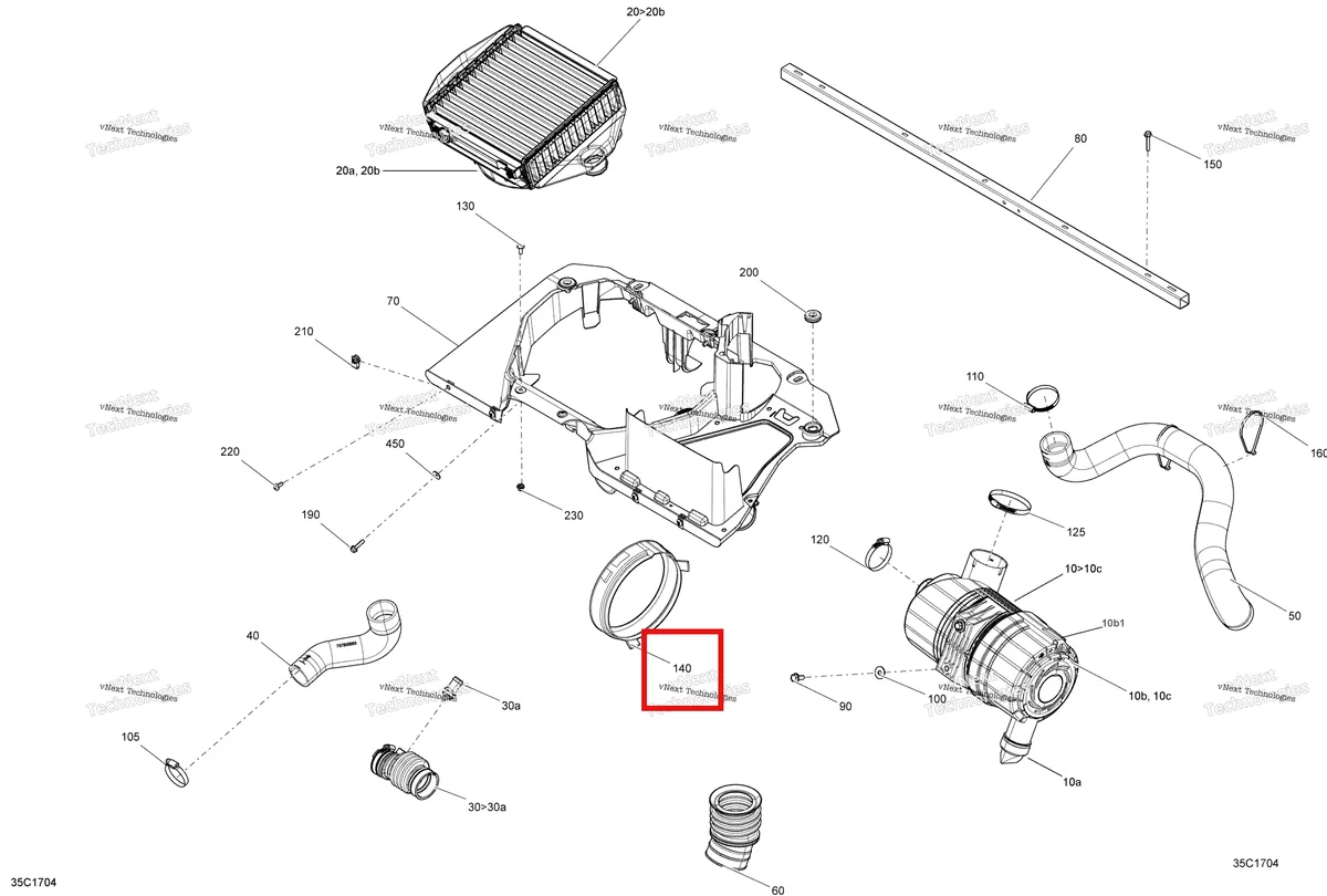Деталь 707002043 на схеме узла 2017 Can-Am MAVERICK X3 Air Intake