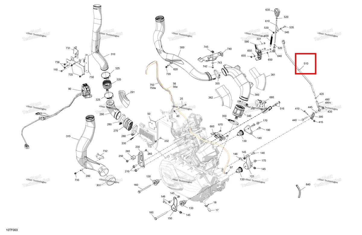Деталь 707002085 на схеме узла 2026 Can-Am RENEGADE - 4X4 - XMR - 650 EFI - 5TTA - Catalyst Gray Engine - System