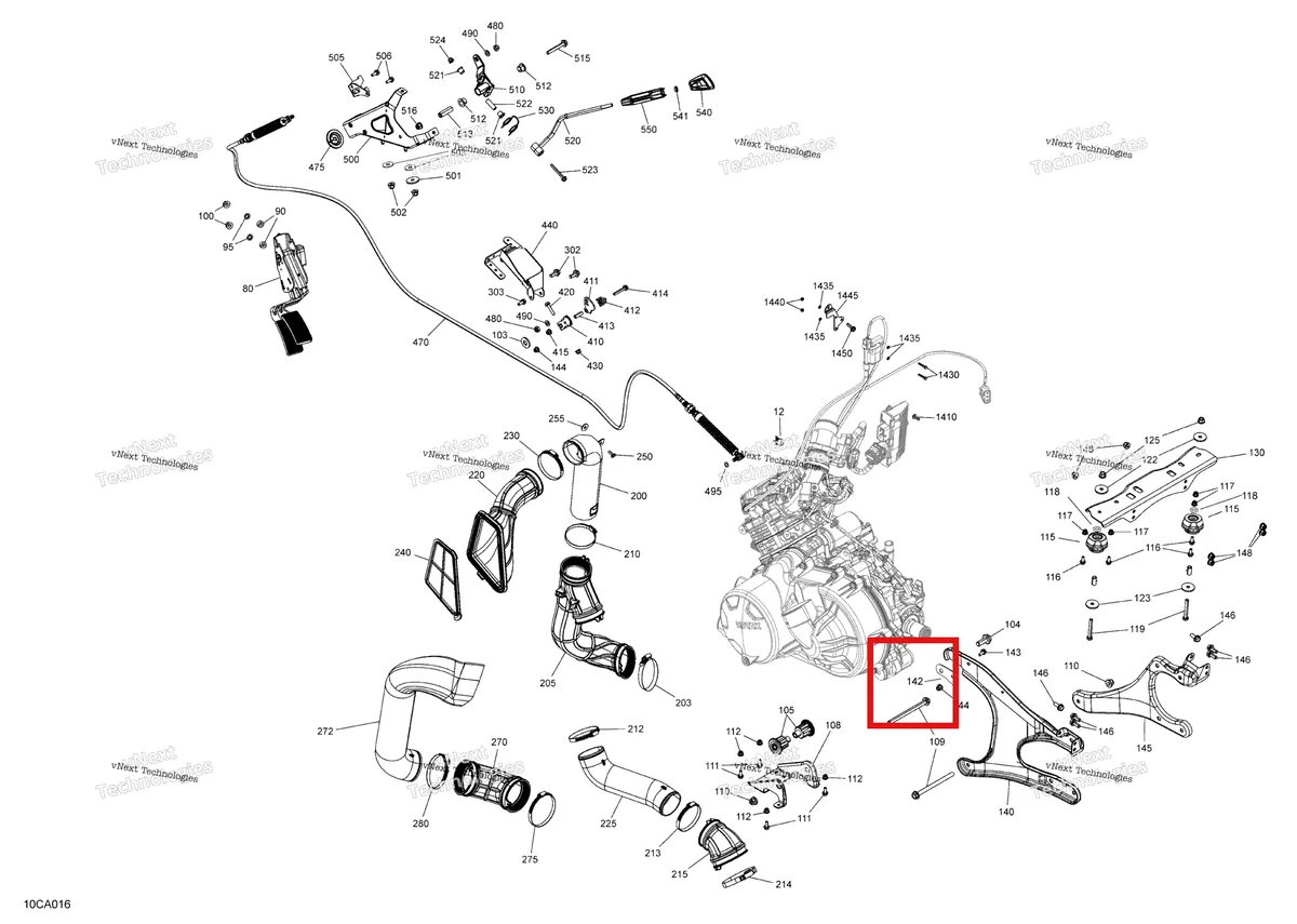 Деталь 707002146 на схеме узла 2021 Can-Am Defender HD5 - BASE DPS Engine - System