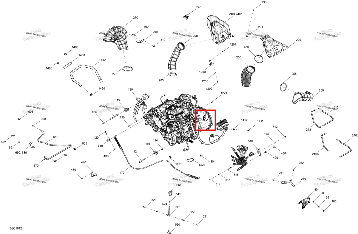 Деталь 707002216 на схеме узла 2018 Can-Am Maverick X3 900HO Engine - Engine 900Ho