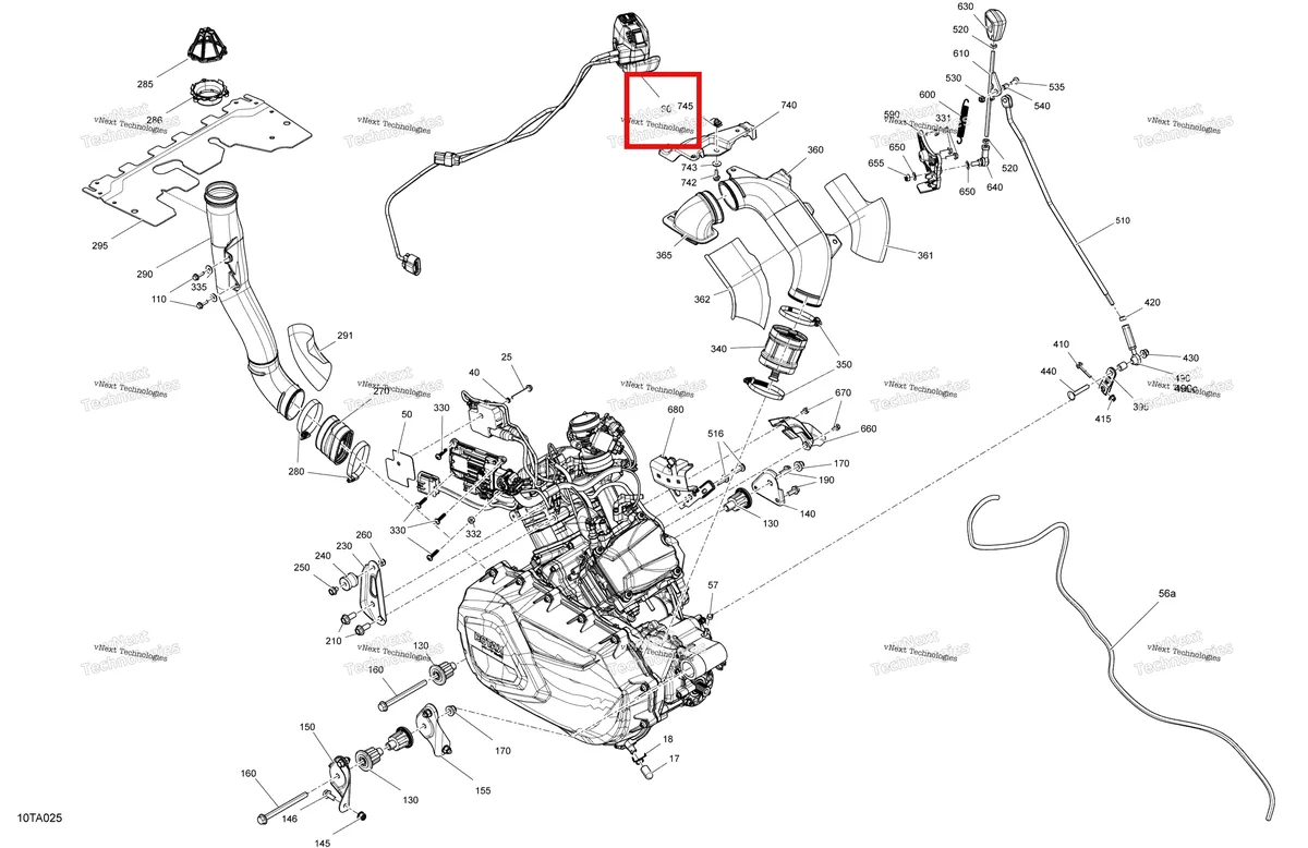 Деталь 707002272 на схеме узла 2021 Can-Am Outlander 650 EFI - XU - CE Engine - System