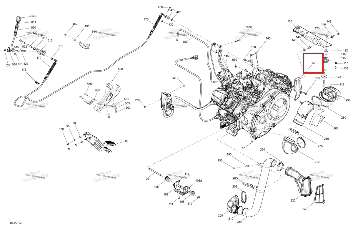 Деталь 707002449 на схеме узла 2021 Can-Am Traxter HD8 - DPS - CE Engine - System