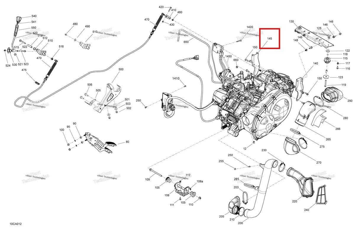 Деталь 707002450 на схеме узла 2021 Can-Am Traxter HD8 - DPS - CE Engine - System