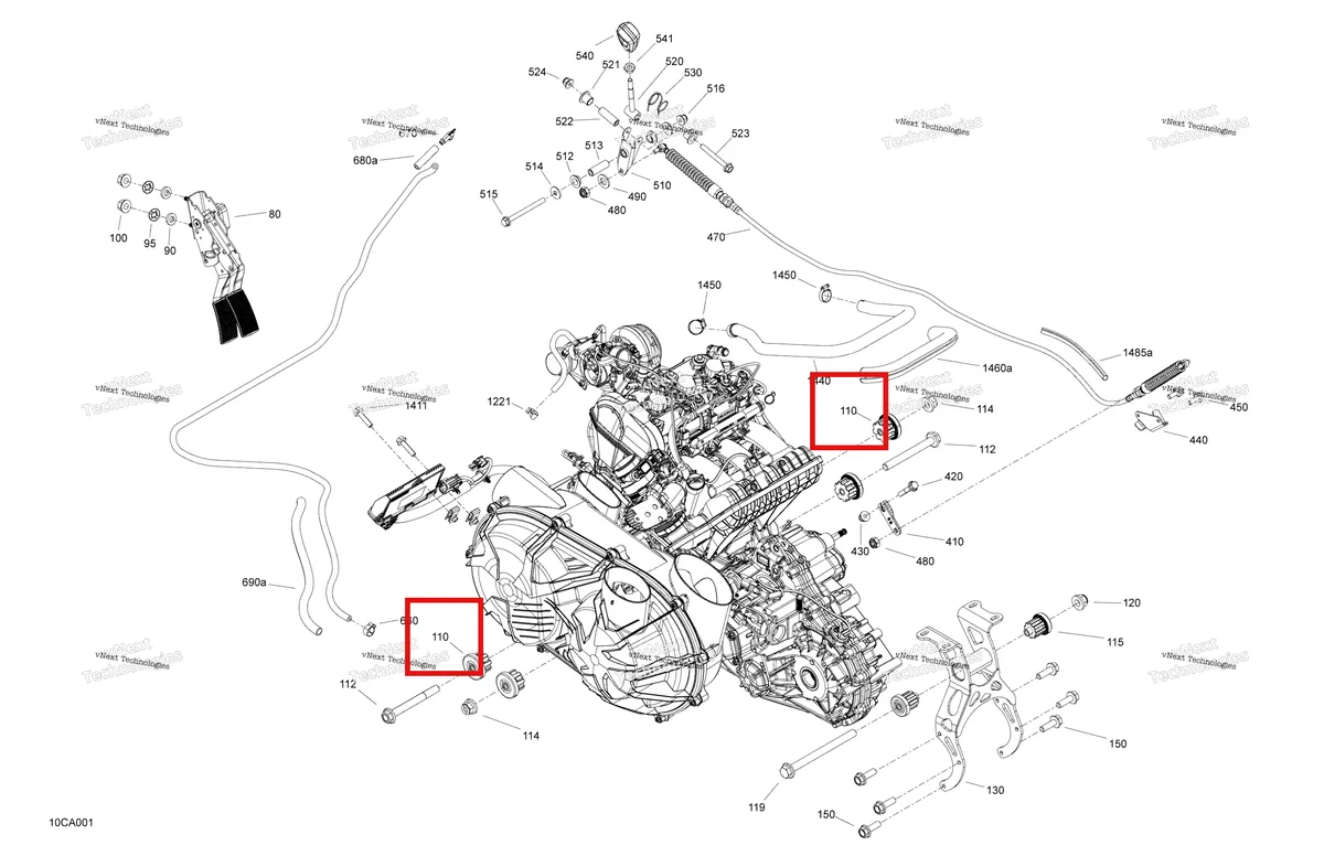 Деталь 707002550 на схеме узла 2021 Can-Am Maverick Turbo RR - XRS - CE Engine - System