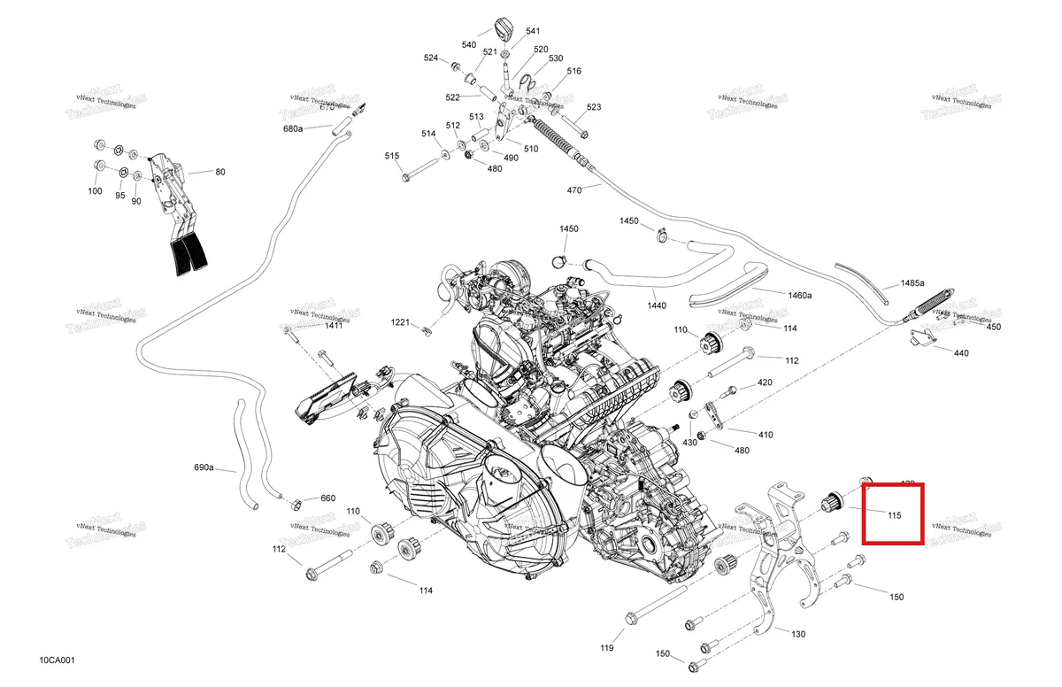 Деталь 707002551 на схеме узла 2021 Can-Am Maverick Turbo RR - XRS - CE Engine - System
