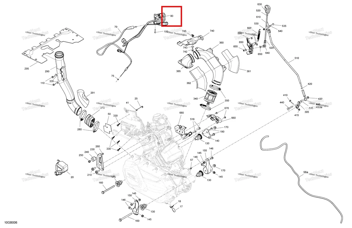 Деталь 707002680 на схеме узла Engine - System