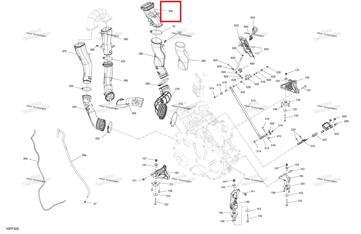 Деталь 707002708 (Adaptor Can-Am Outlander 4x4 XMR 1000R (2025) (707002708)) на схеме узла 2026 Can-Am OUTLANDER - 4X4 - XMR - 1000R - 4LTA - Granite Grey Engine - System
