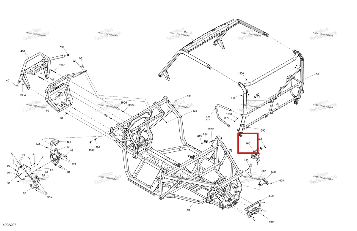 Деталь 707002717 на схеме узла 2021 Can-Am Traxter HD10 - XT - CE Frame - System
