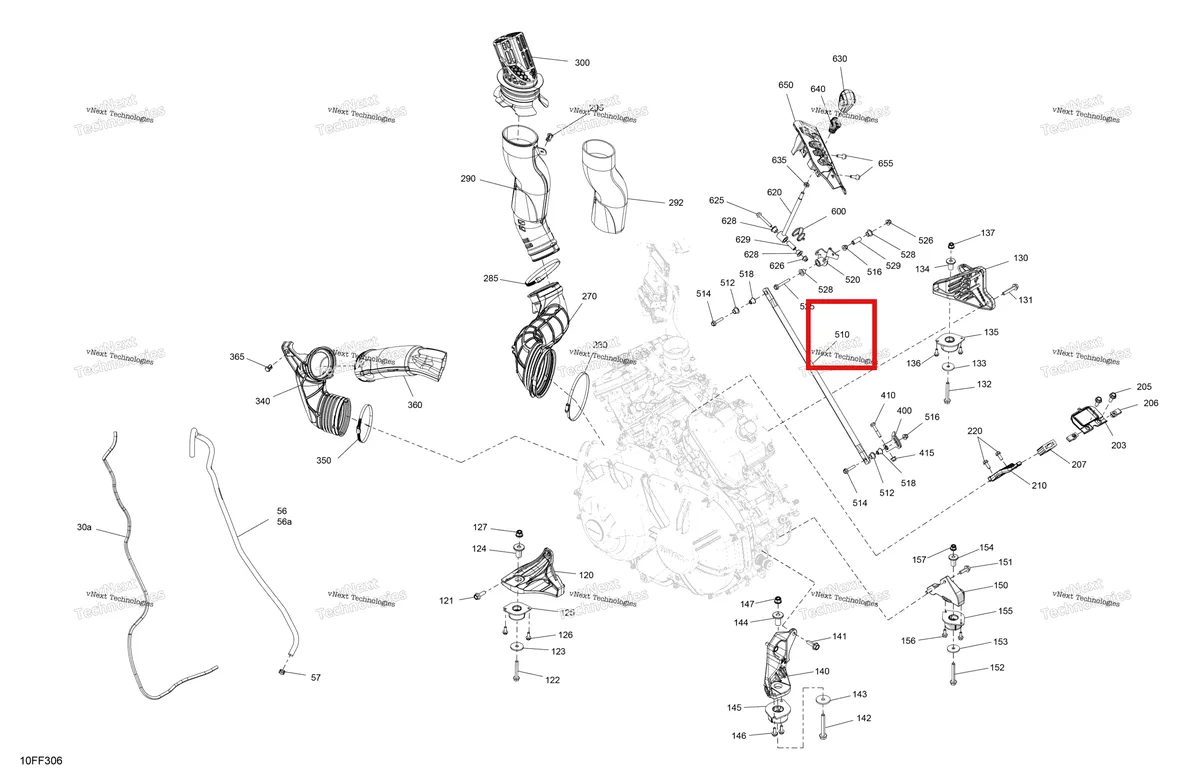 Деталь 707002740 (Link тяга Can-Am Outlander 4x4 XT 1000R (2025) (707002740)) на схеме узла 2026 Can-Am OUTLANDER - 4X4 - BACKCOUNTRY - 1000R - 4NTE - Dark Camo Engine - System