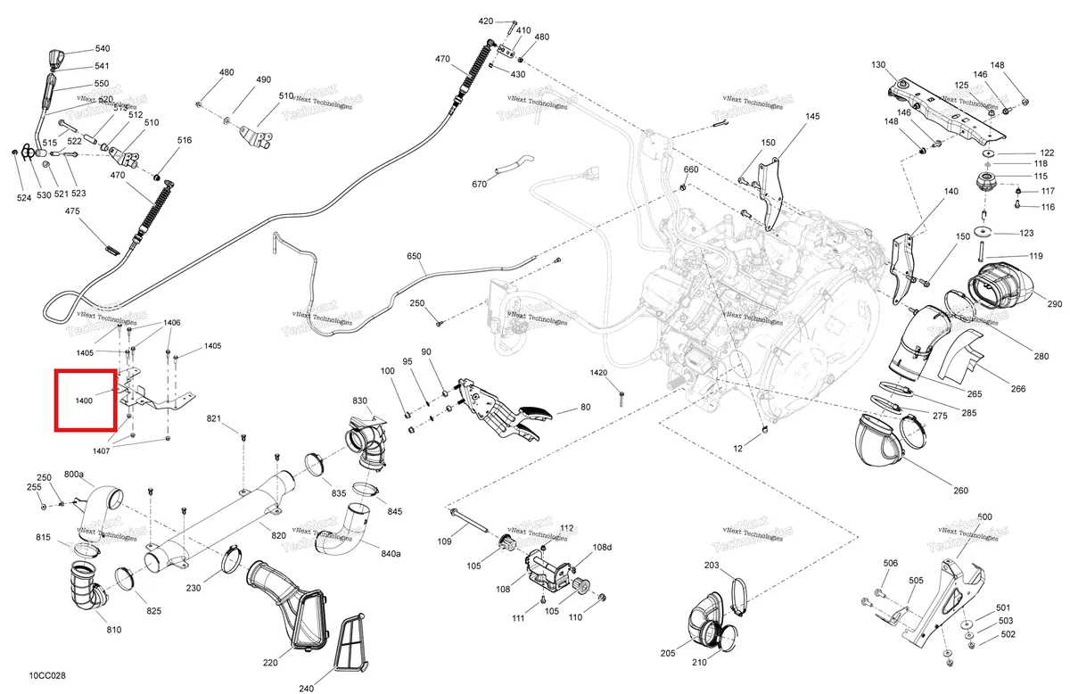 Деталь 707003045 на схеме узла 2023 Can-Am Defender PRO HD10 - LTD CAB Engine - System