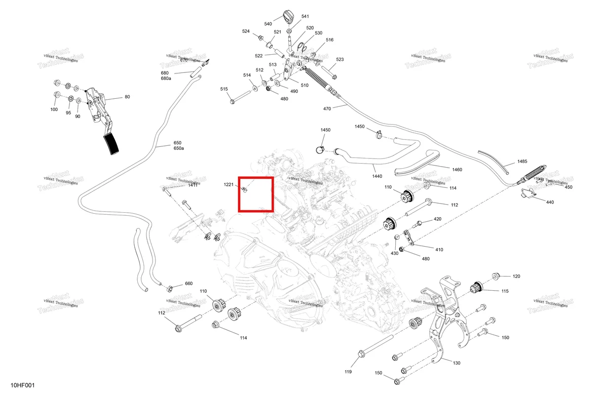 Деталь 707003505 (Accelerator педаль Can-Am Maverick Turbo RR XRS (2026) (707003505)) на схеме узла 2026 Can-Am Maverick Max - TURBO - DS - 7WTB - Dusty Navy Satin - 64