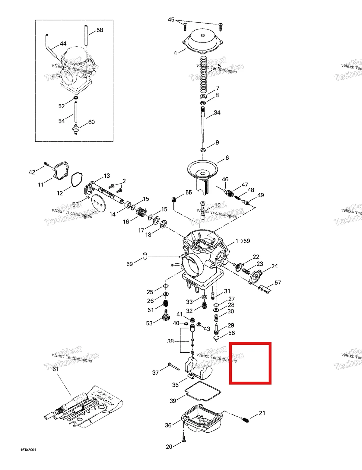 Деталь 707200034 на схеме узла 2000 Can-Am Traxter, 7400/7401 Carburetor