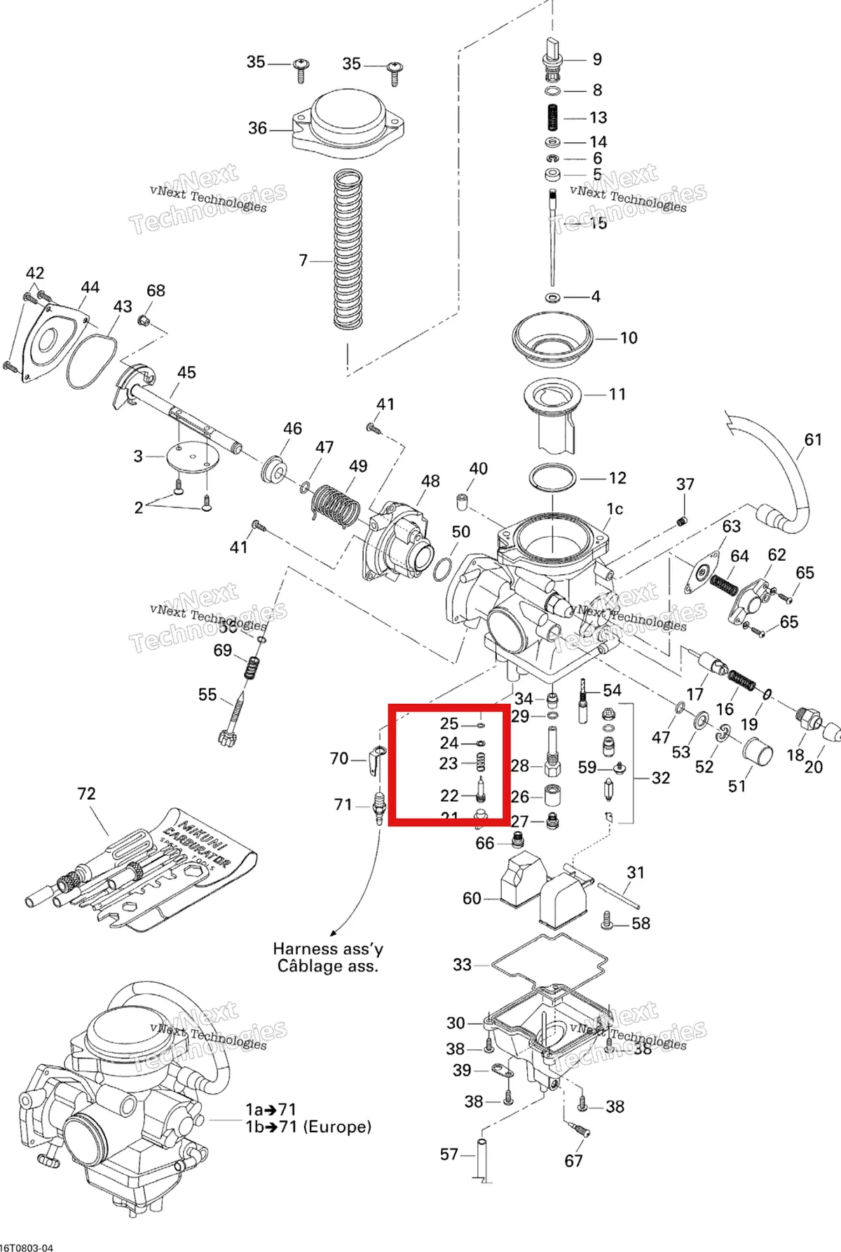 Деталь 707200078 на схеме узла 2008 Can-Am Outlander MAX 400 STD Carburetor