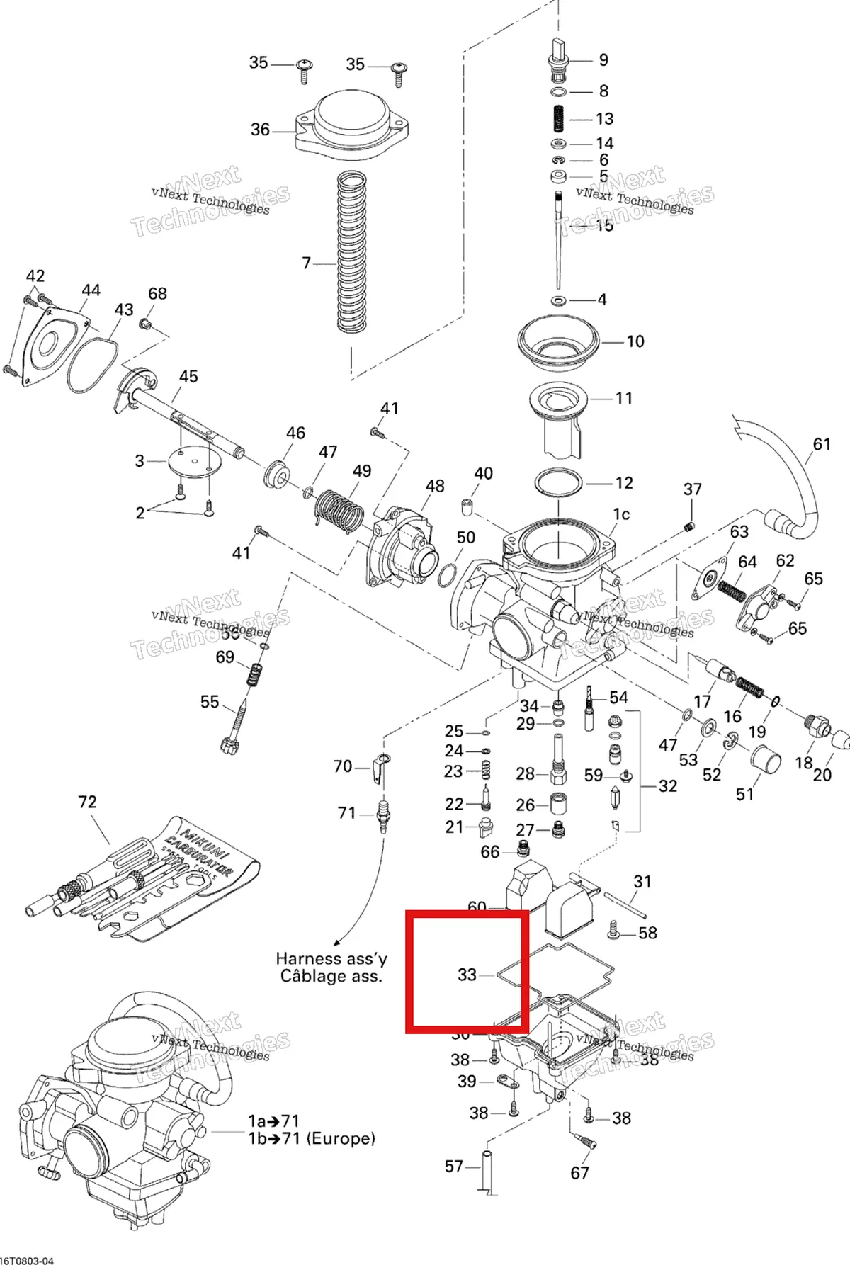Деталь 707200083 на схеме узла 2008 Can-Am Outlander MAX 400 STD Carburetor