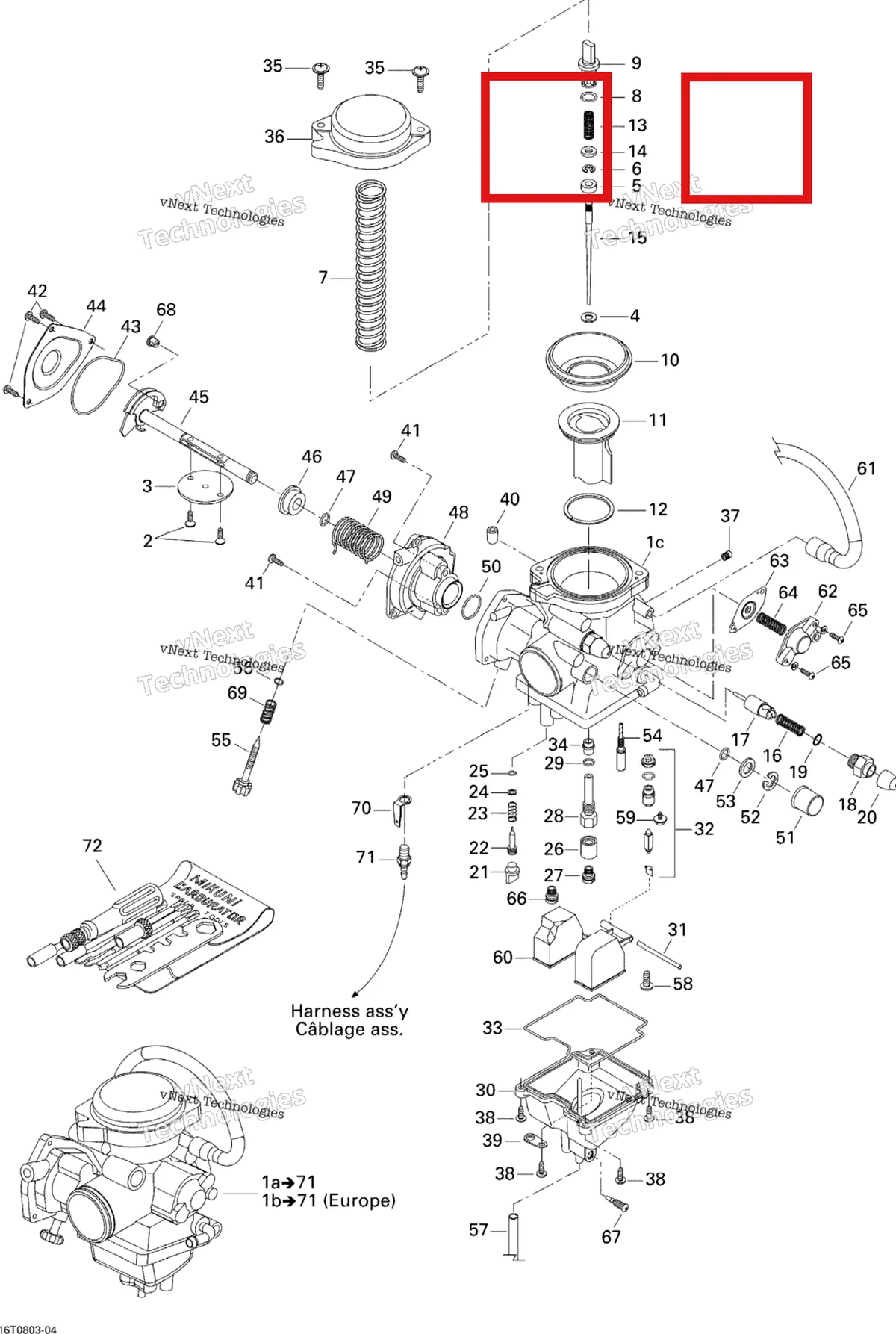 Деталь 707200085 на схеме узла 2008 Can-Am Outlander 400 STD Carburetor