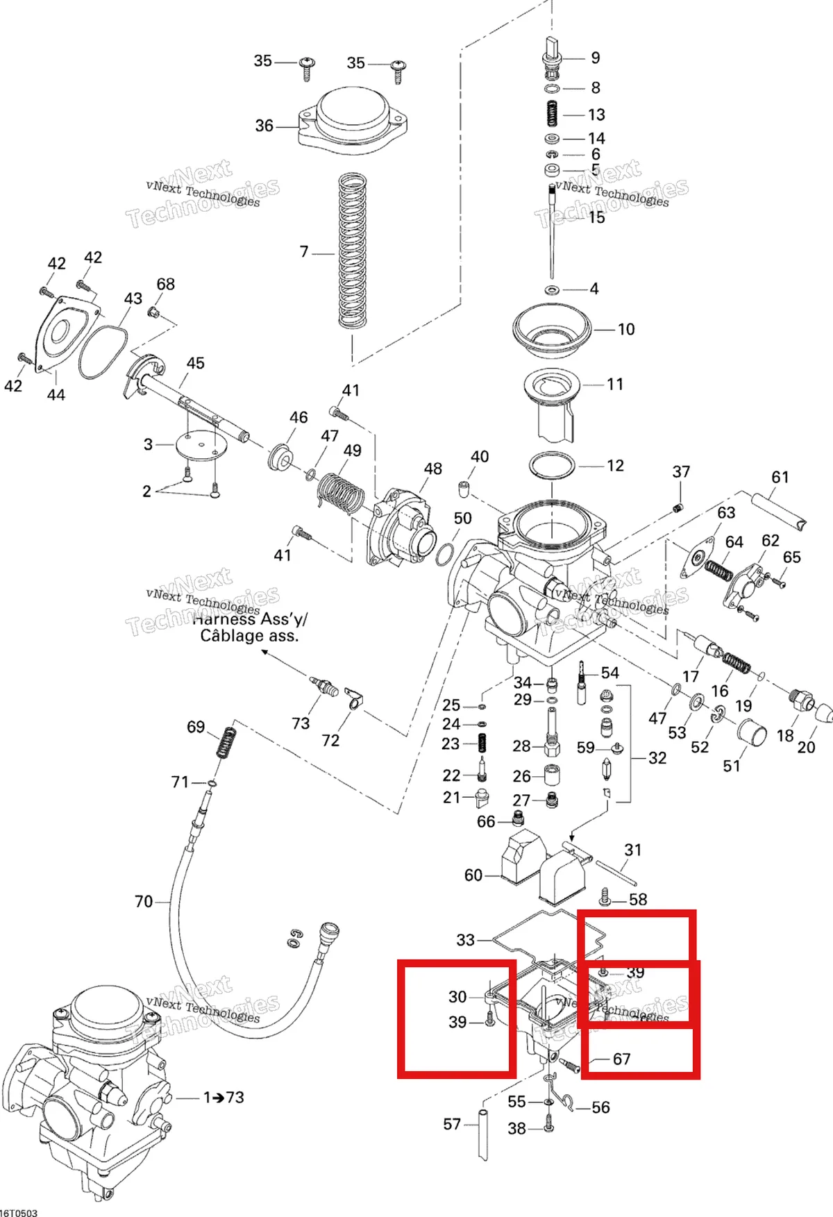 Деталь 707200089 на схеме узла 2005 Can-Am Traxter XL Carburetor