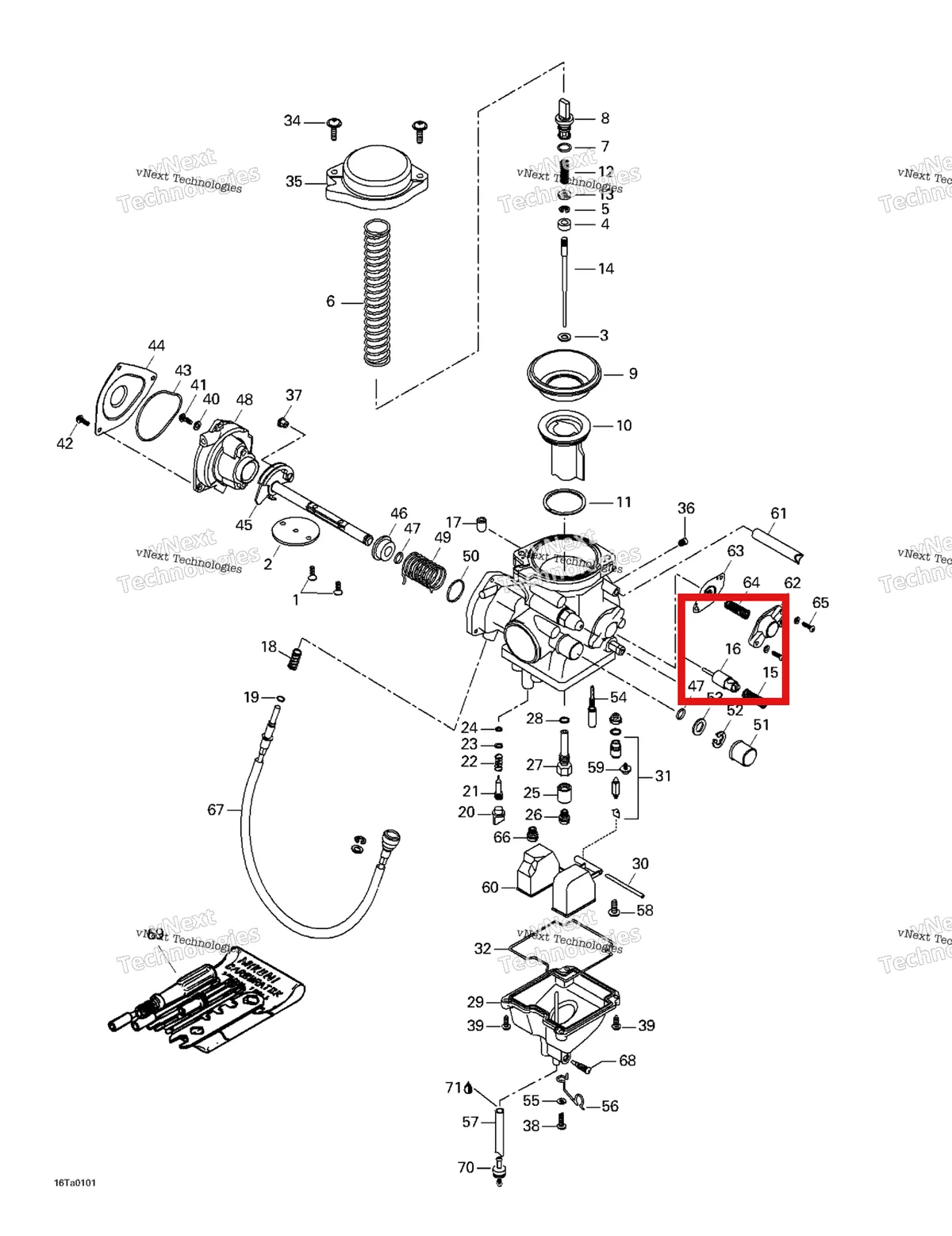 Деталь 707200145 на схеме узла Carburetor