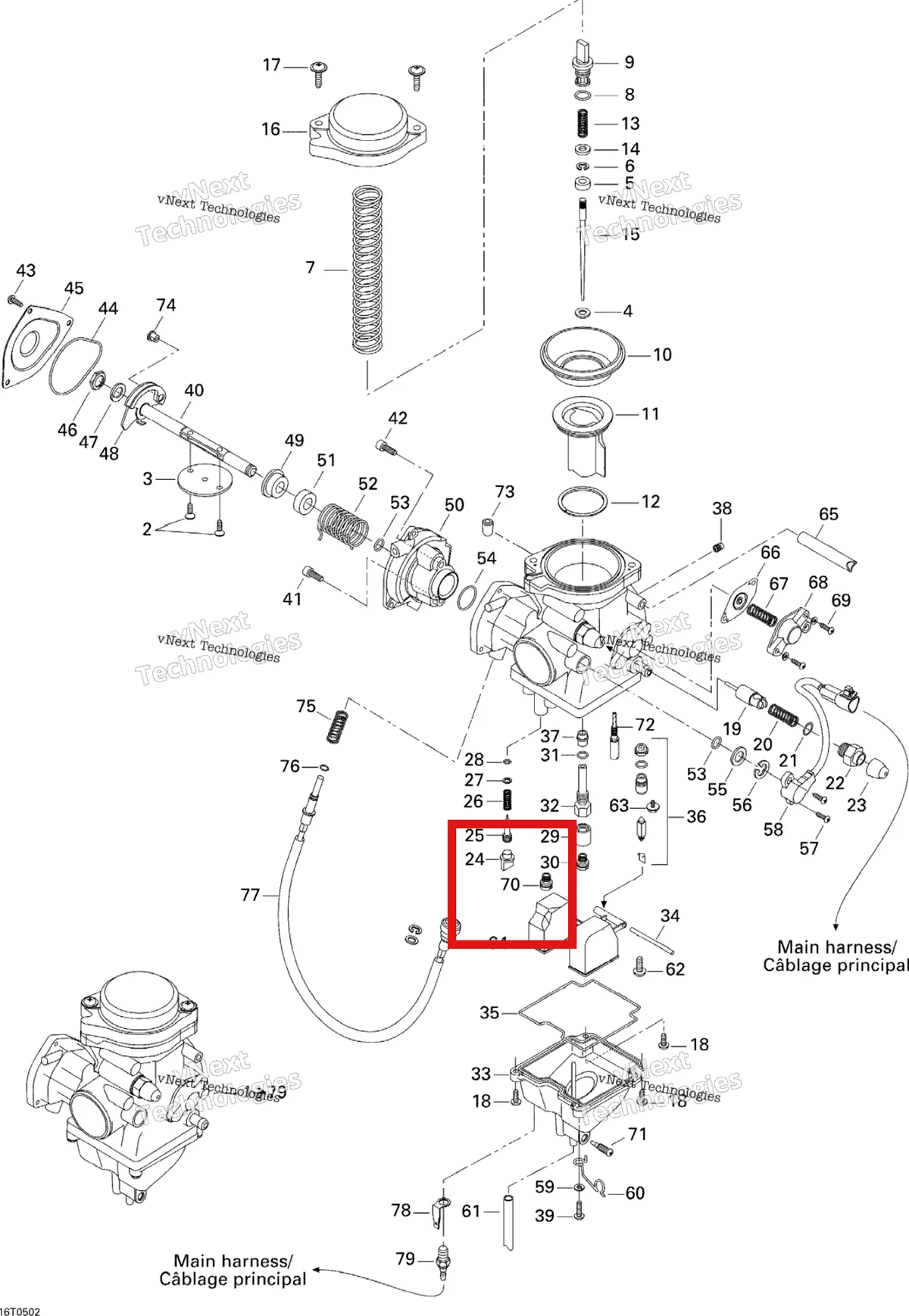 Деталь 707200152 на схеме узла 2005 Can-Am Traxter 5 Speed Carburetor