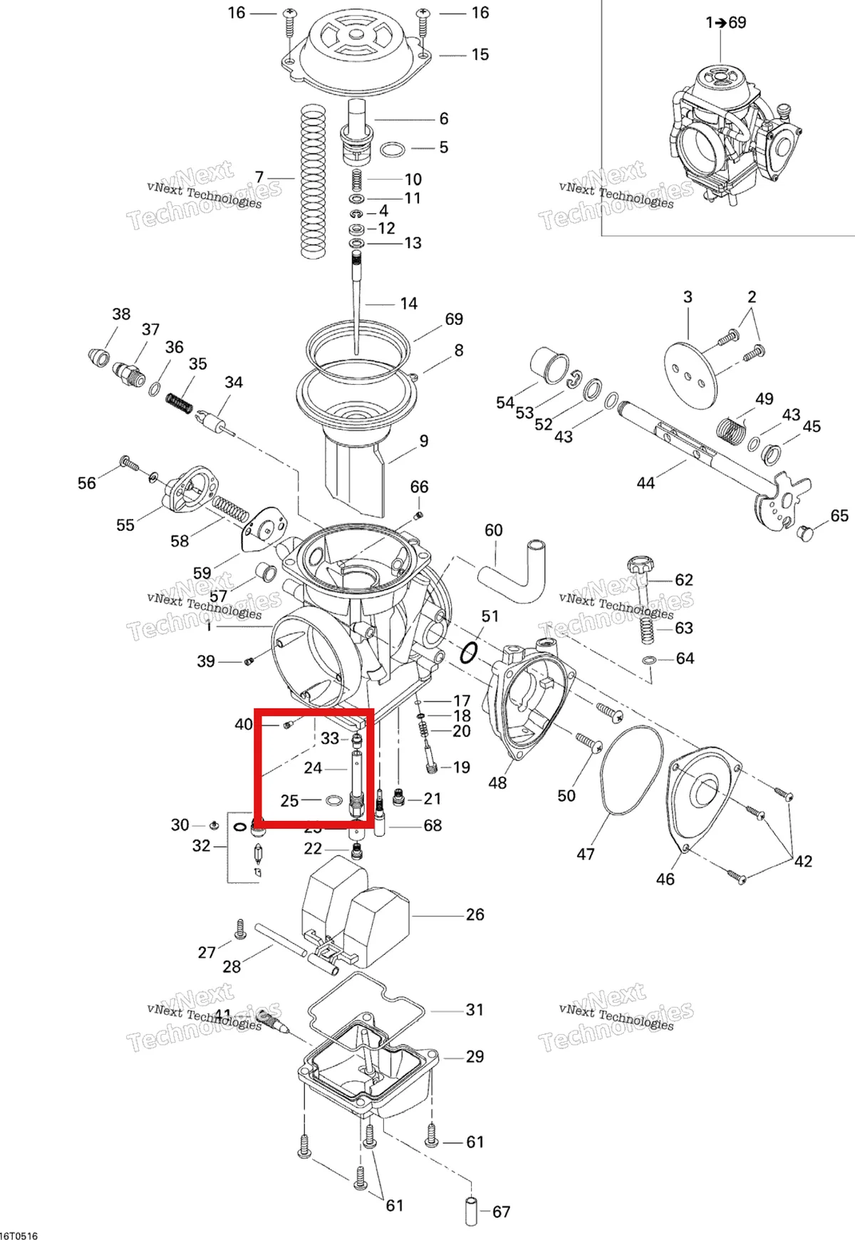 Деталь 707200185 на схеме узла Carburetor
