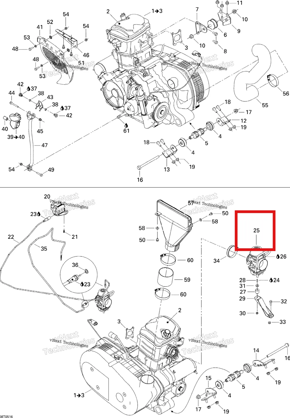 Деталь 707200186 на схеме узла Engine And Engine Support