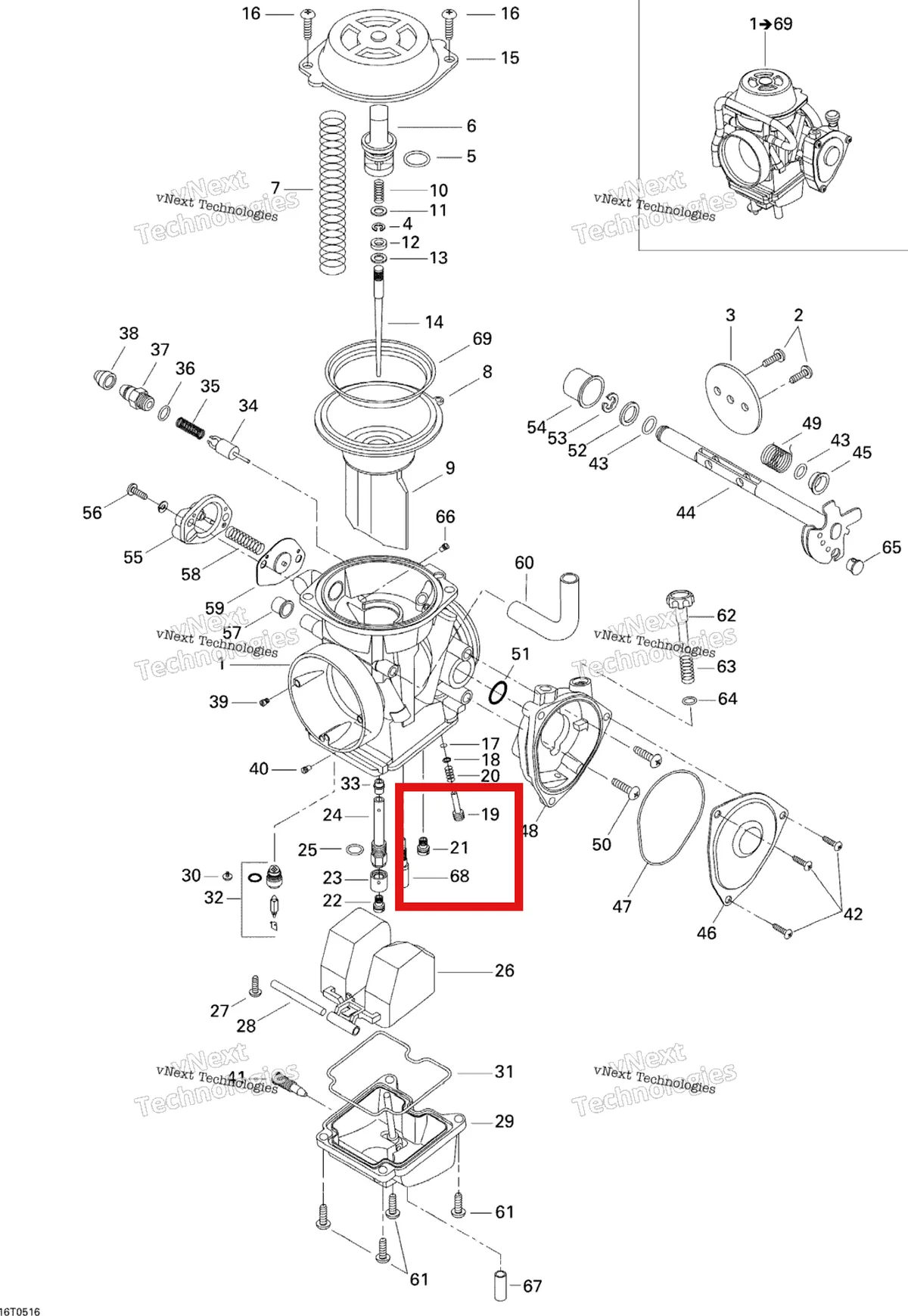 Деталь 707200189 на схеме узла Carburetor