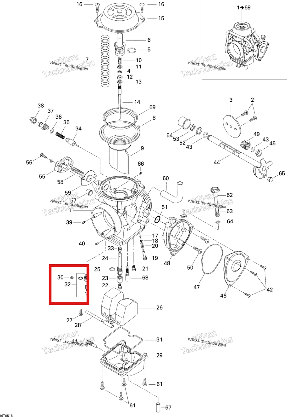Деталь 707200192 на схеме узла Carburetor