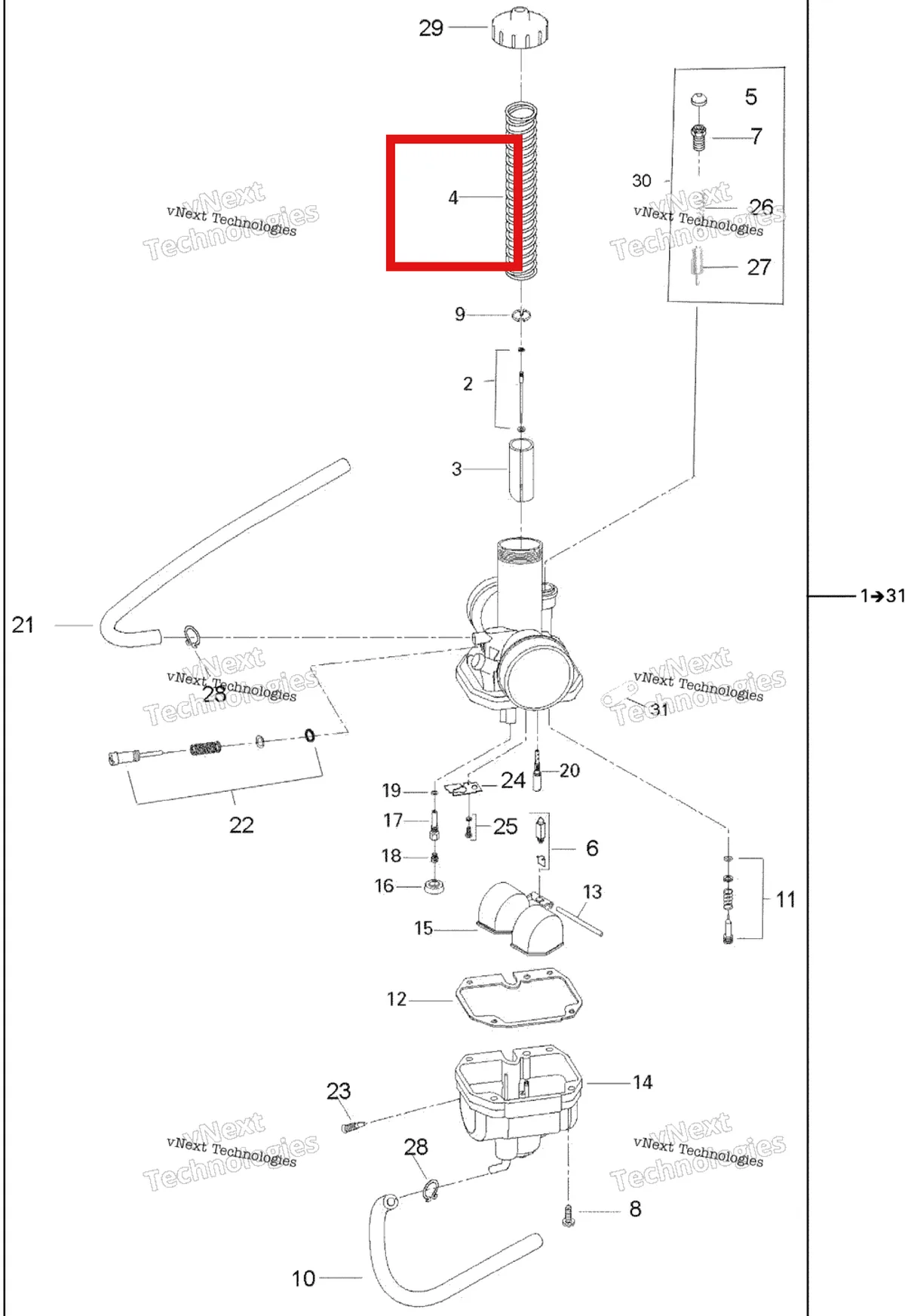 Деталь 707200202 на схеме узла 2006 Can-Am Rally 175 Carburetor