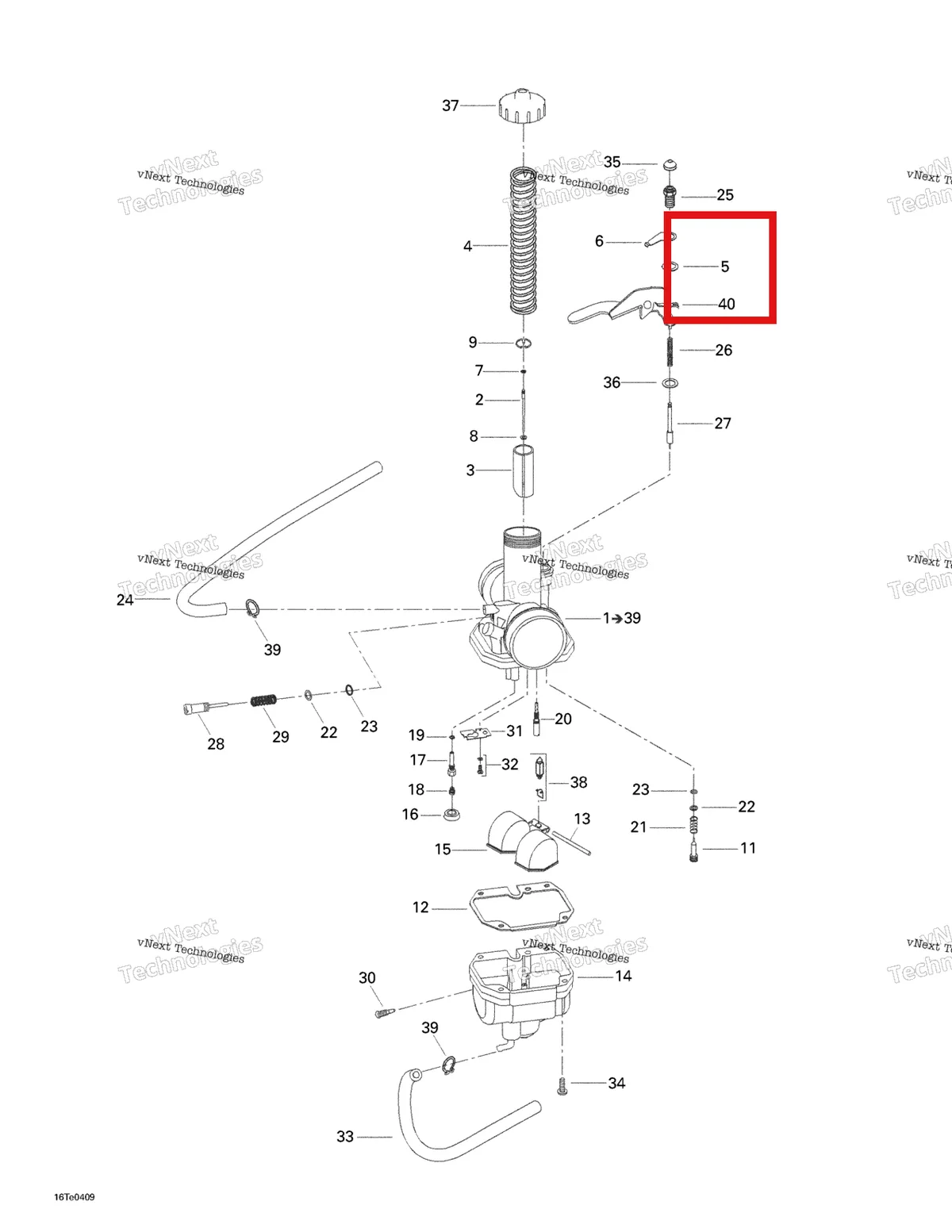 Деталь 707200203 на схеме узла 2004 Can-Am Rally 175 Carburetor