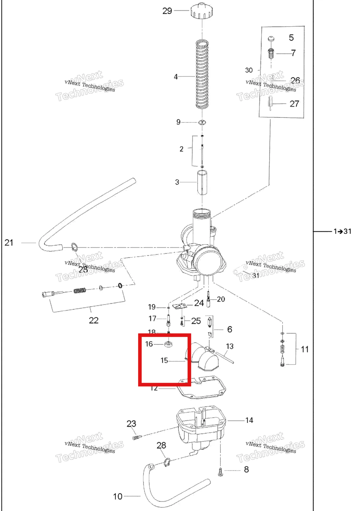Деталь 707200207 на схеме узла 2006 Can-Am Rally 175 Carburetor