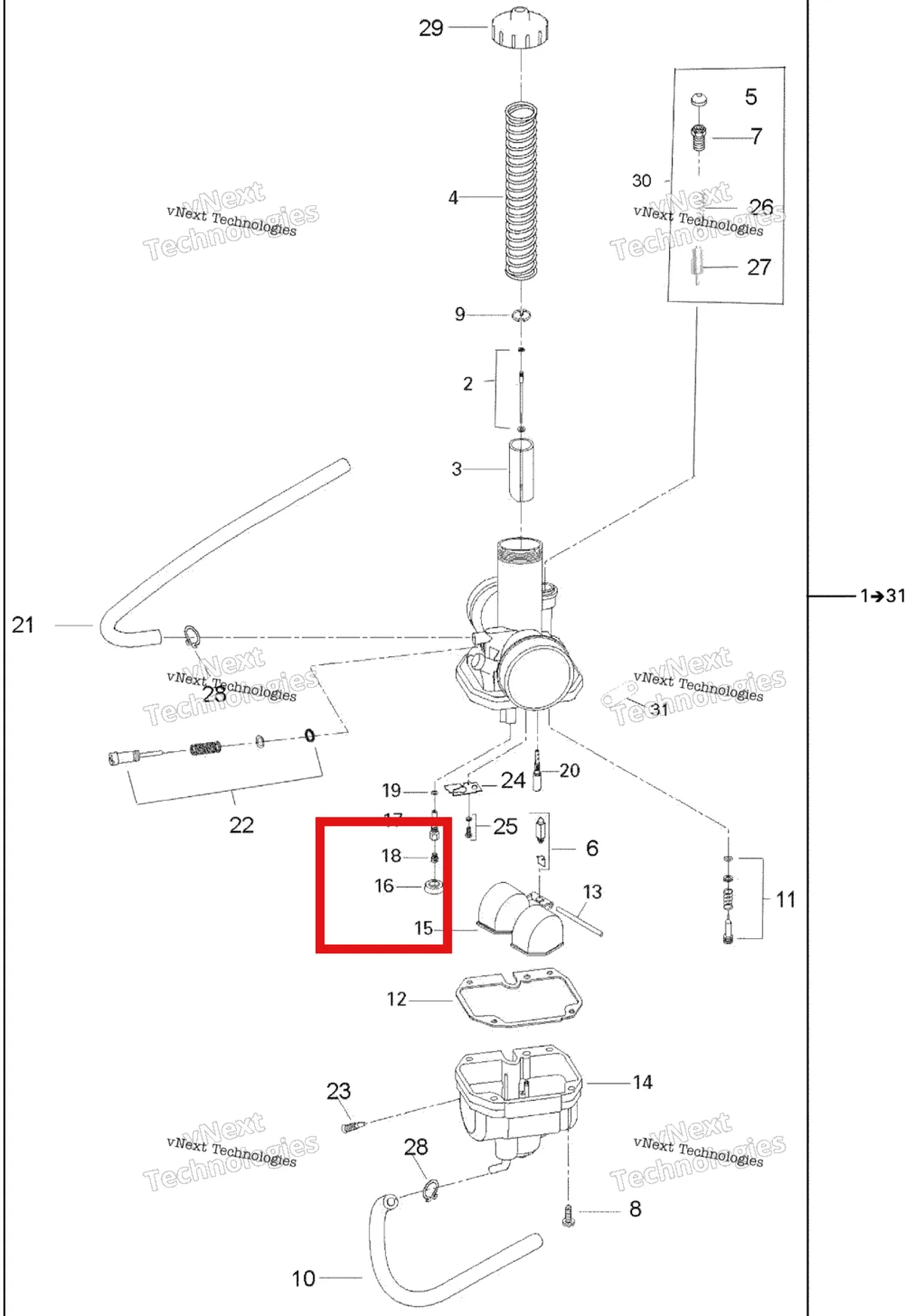 Деталь 707200208 на схеме узла 2006 Can-Am Rally 175 Carburetor