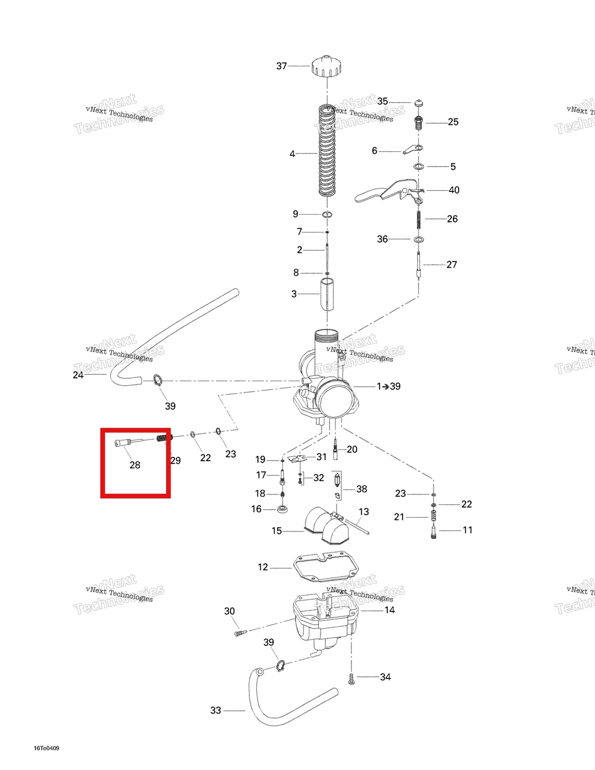 Деталь 707200215 на схеме узла 2004 Can-Am Rally 175 Carburetor