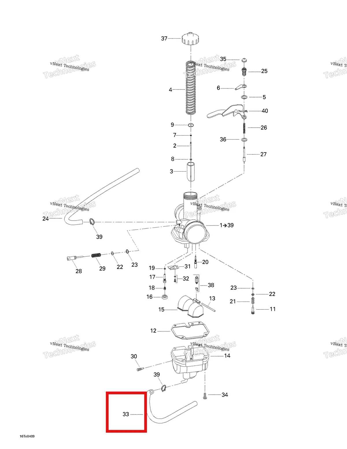 Деталь 707200218 на схеме узла 2004 Can-Am Rally 175 Carburetor