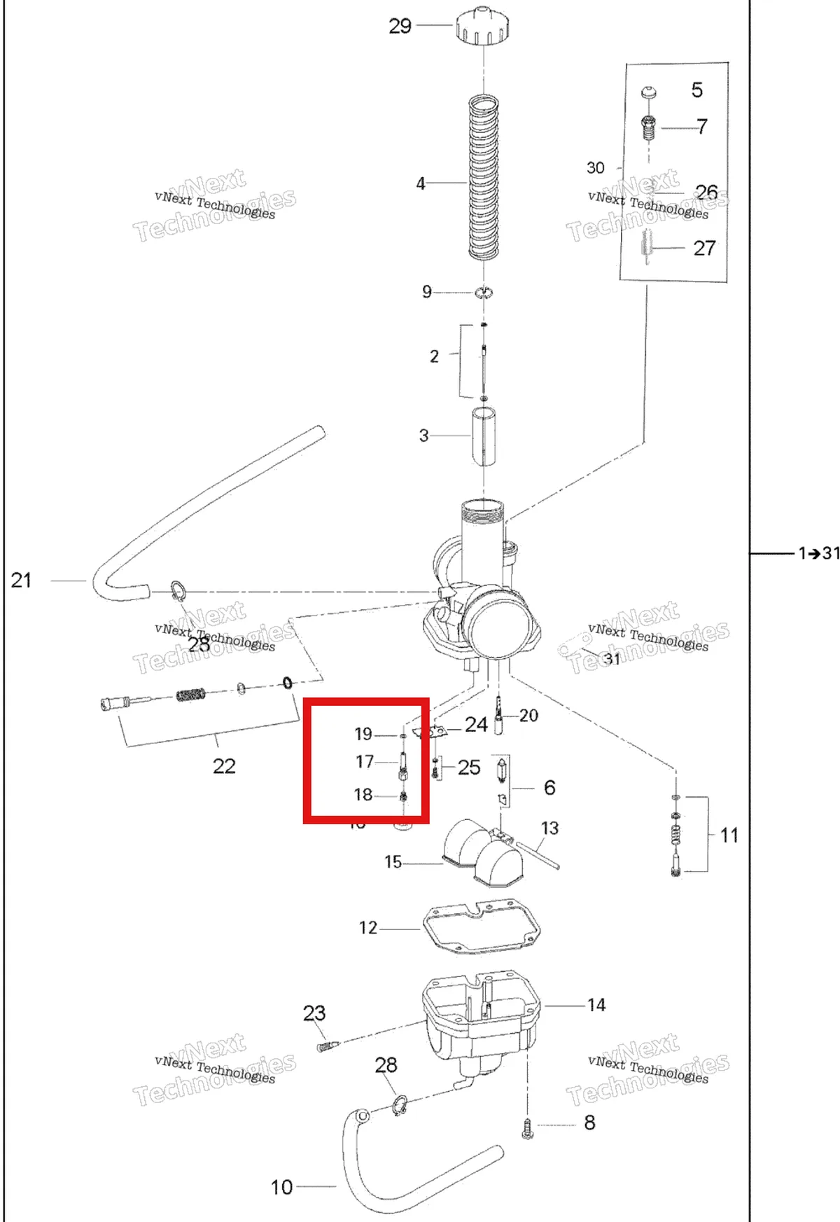 Деталь 707200225 на схеме узла 2006 Can-Am Rally 175 Carburetor