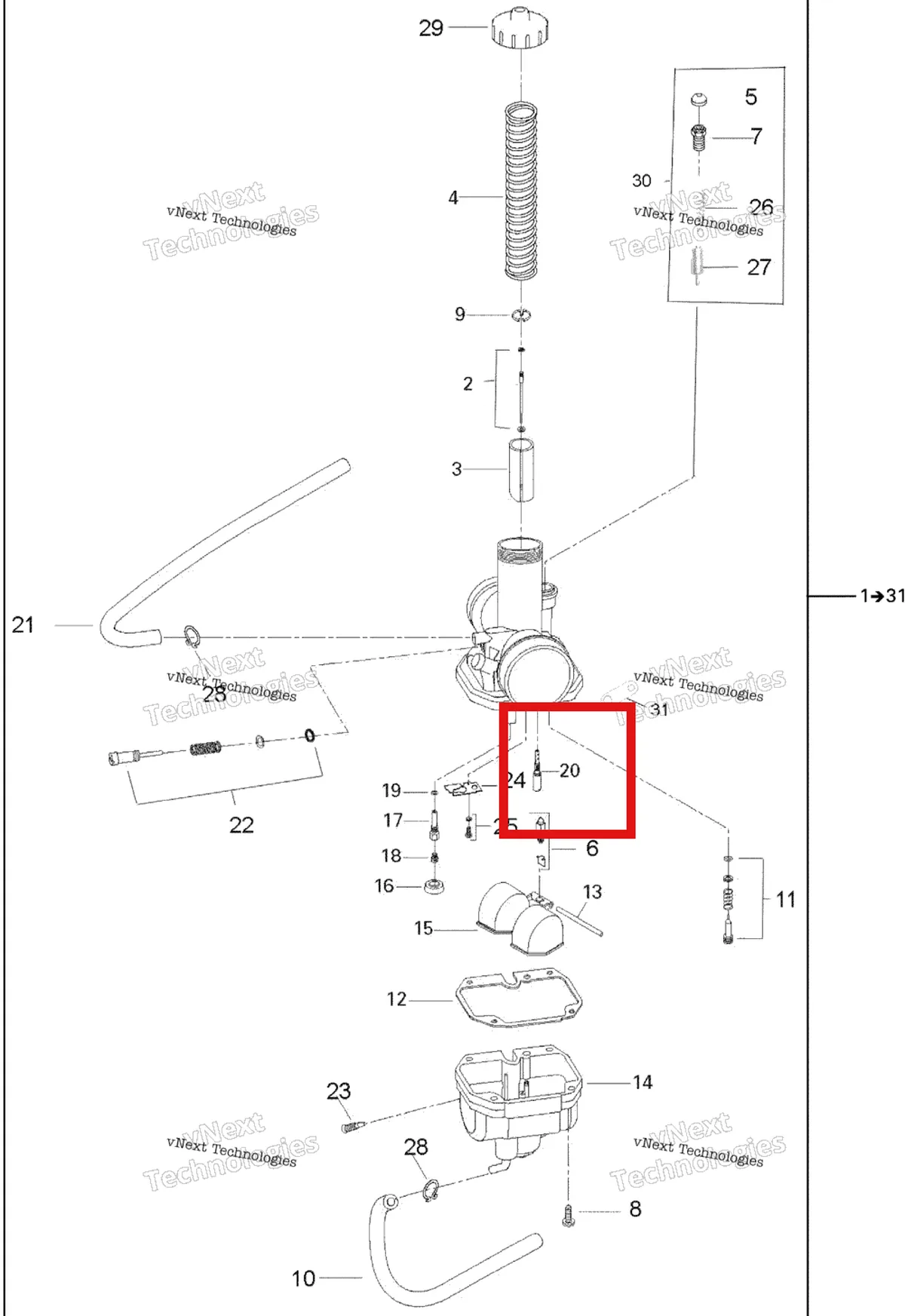Деталь 707200227 на схеме узла 2006 Can-Am Rally 175 Carburetor