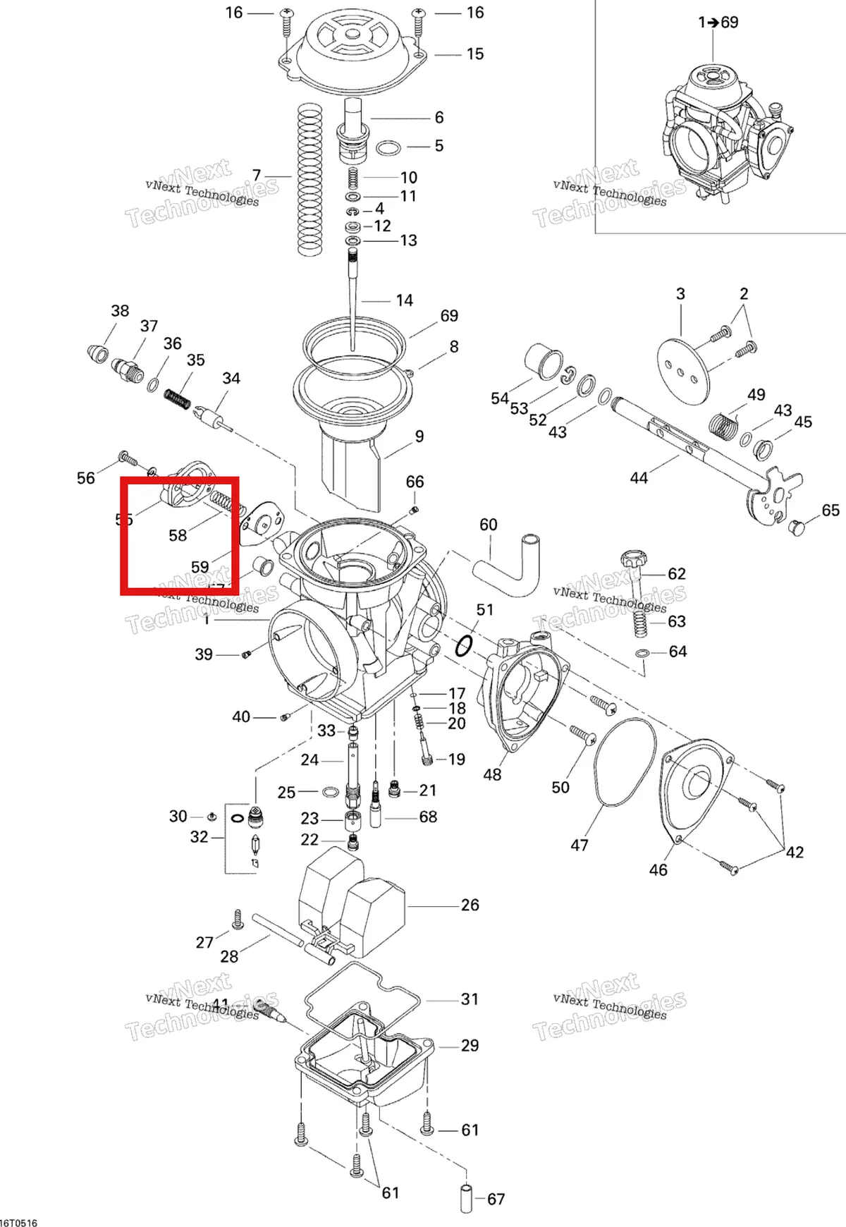 Деталь 707200294 на схеме узла Carburetor