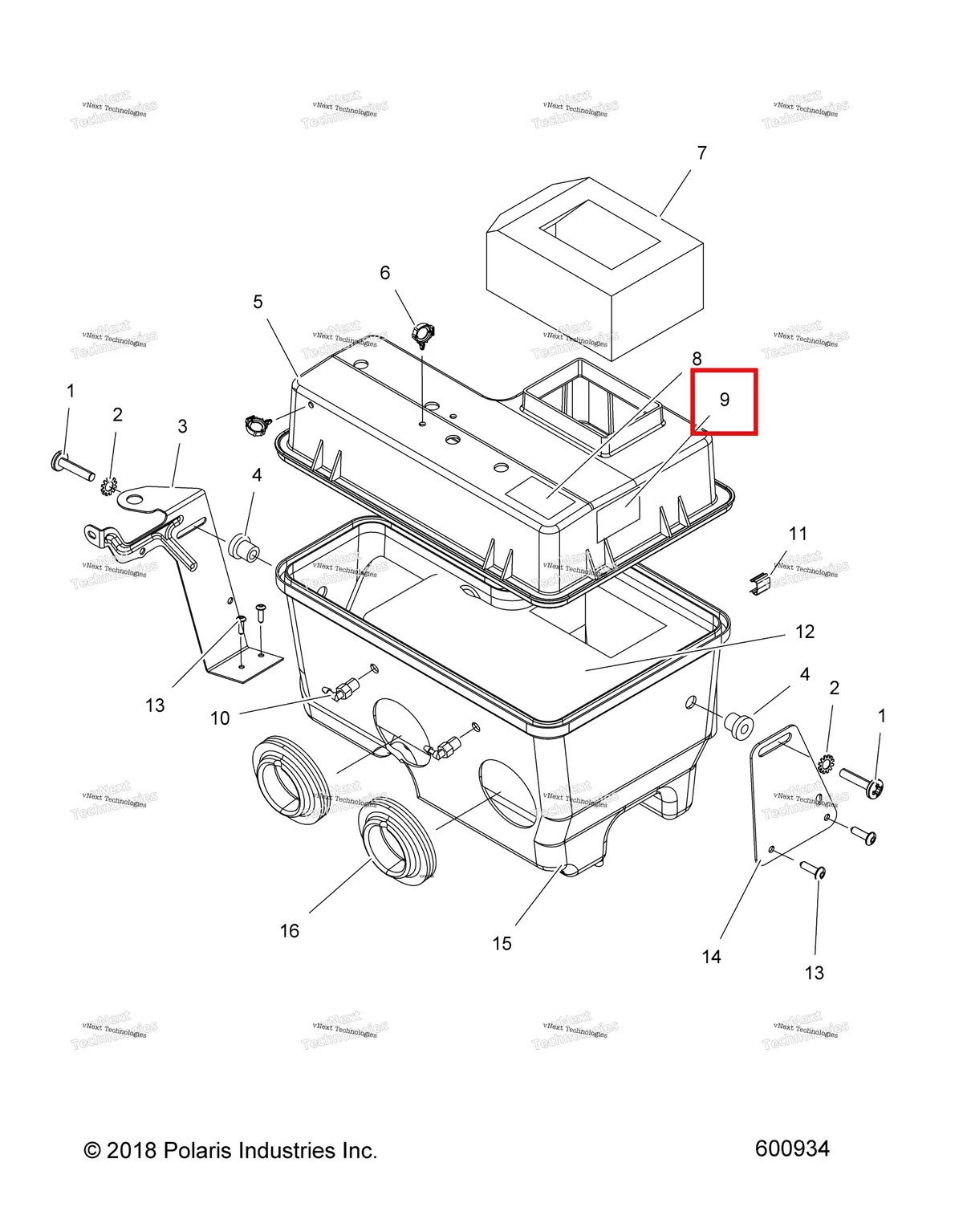 Деталь 7073426 (Наклейка GREASING Polaris Widetrak LX (2006) (7073426)) на схеме узла Engine, Air Intake System