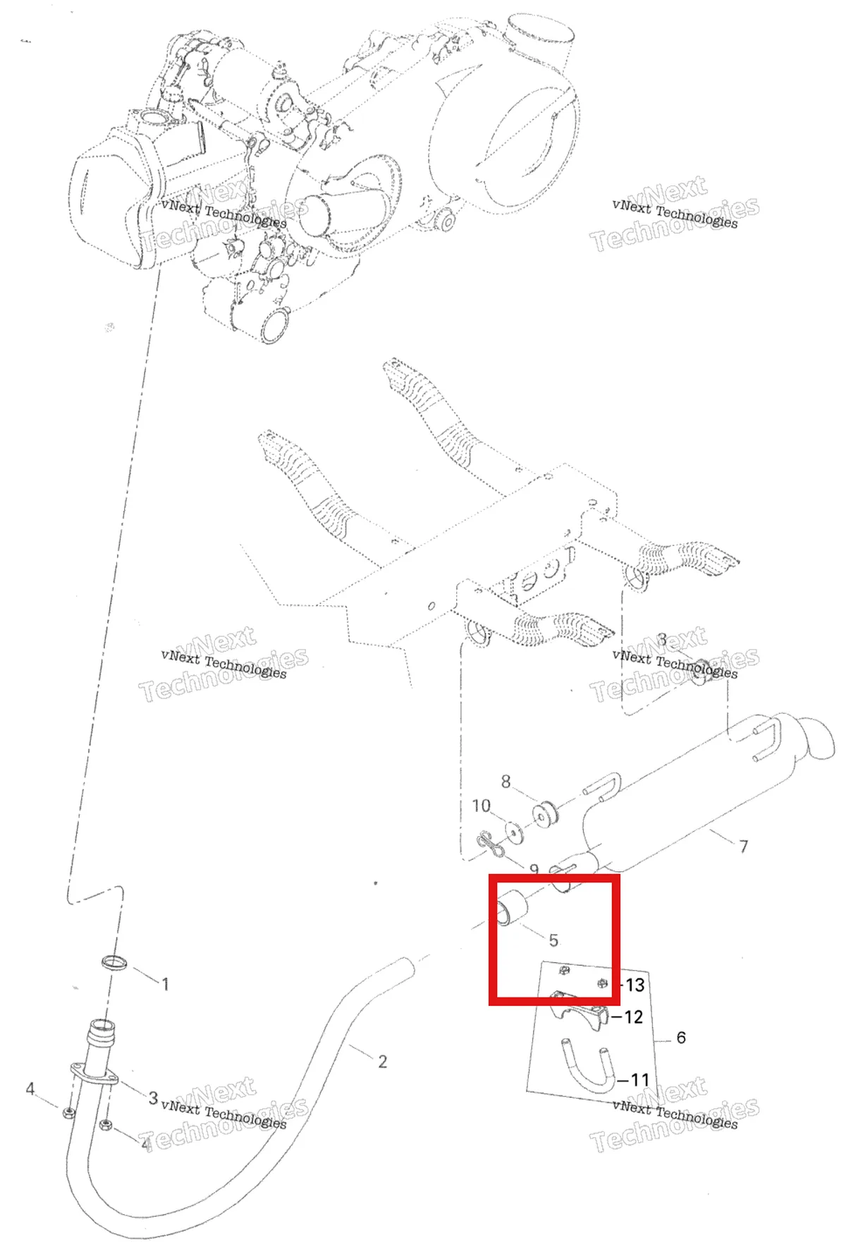 Деталь 707600175 на схеме узла 2007 Can-Am Rally 175 Exhaust System