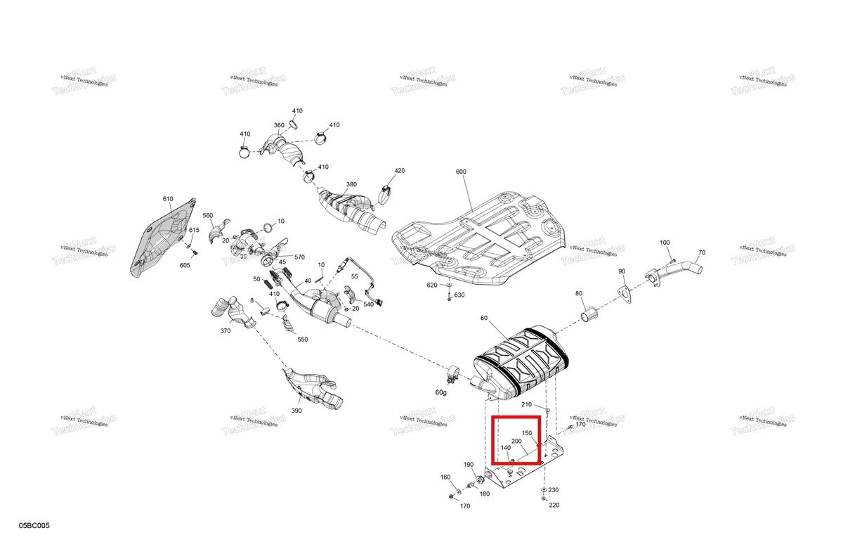 Деталь 707601588 на схеме узла 2023 Can-Am Maverick Trail 1000 - DPS Engine - Exhaust